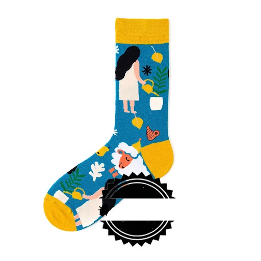 Title 5, Couple Socks featuring Funny and Creative Illus...