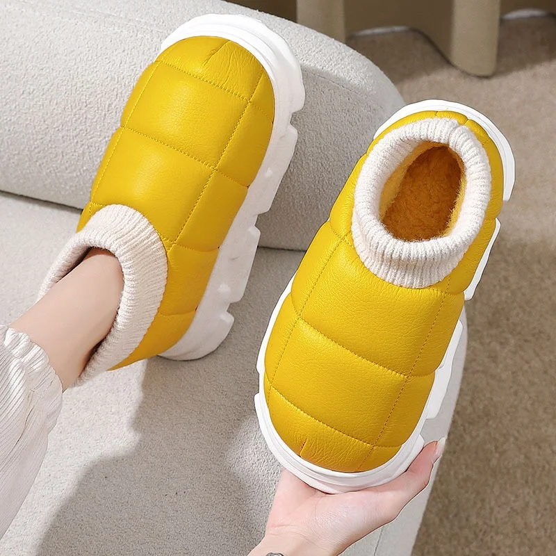Title 3, Poop Feeling Cotton Slippers Female Winter Indo...