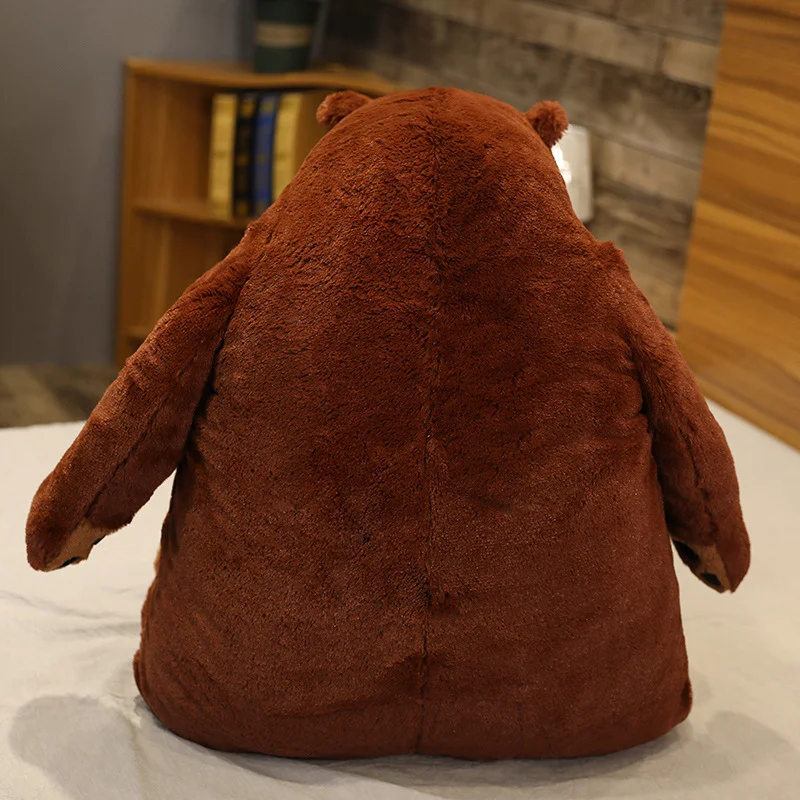 Urso de pelúcia marrom super fofo e abraçável. Perfeito para crianças, este brinquedo macio é ideal para brincar, dormir e abraçar. — foto 5