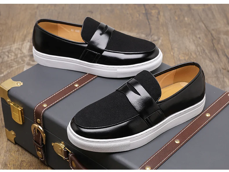 Title 5, Koreaanse trendy heren leren schoenen met dikke...