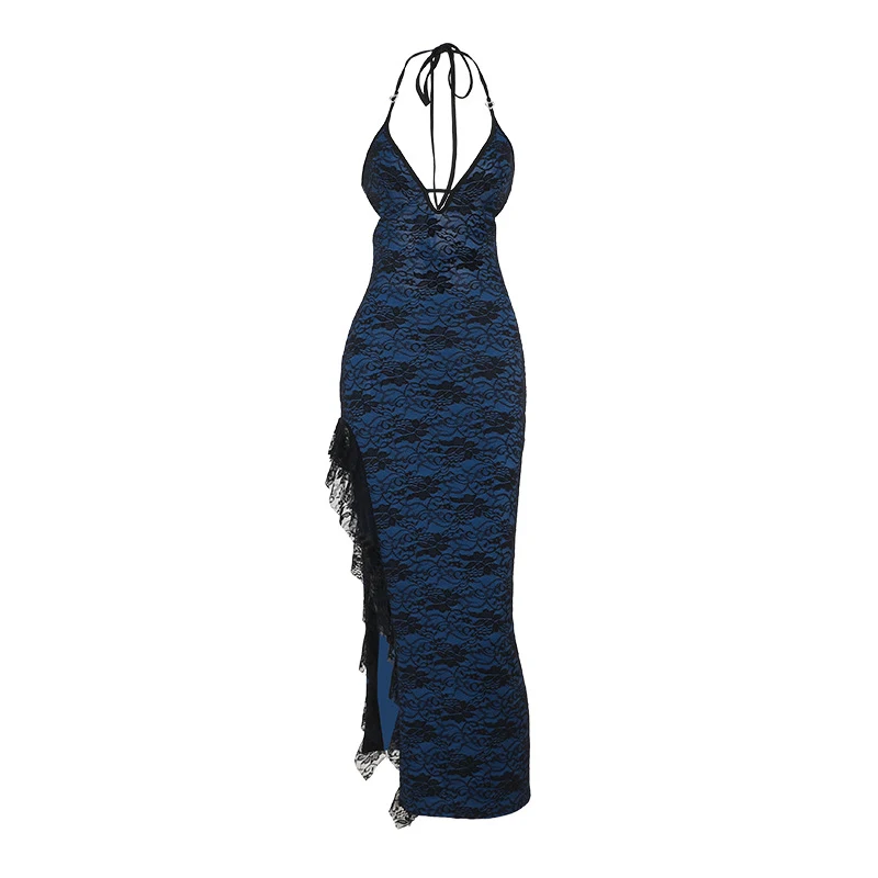 Title 4, Synthetic Lace Split Sling Dress Women