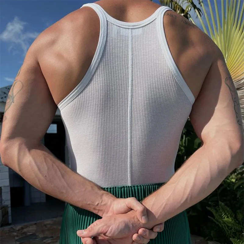 Title 4, Mens Casual Stretch Knitted Close-fitting Vest...