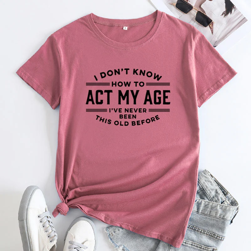 Title 31, Womens Letter Print Cotton Round Neck Short Sl...
