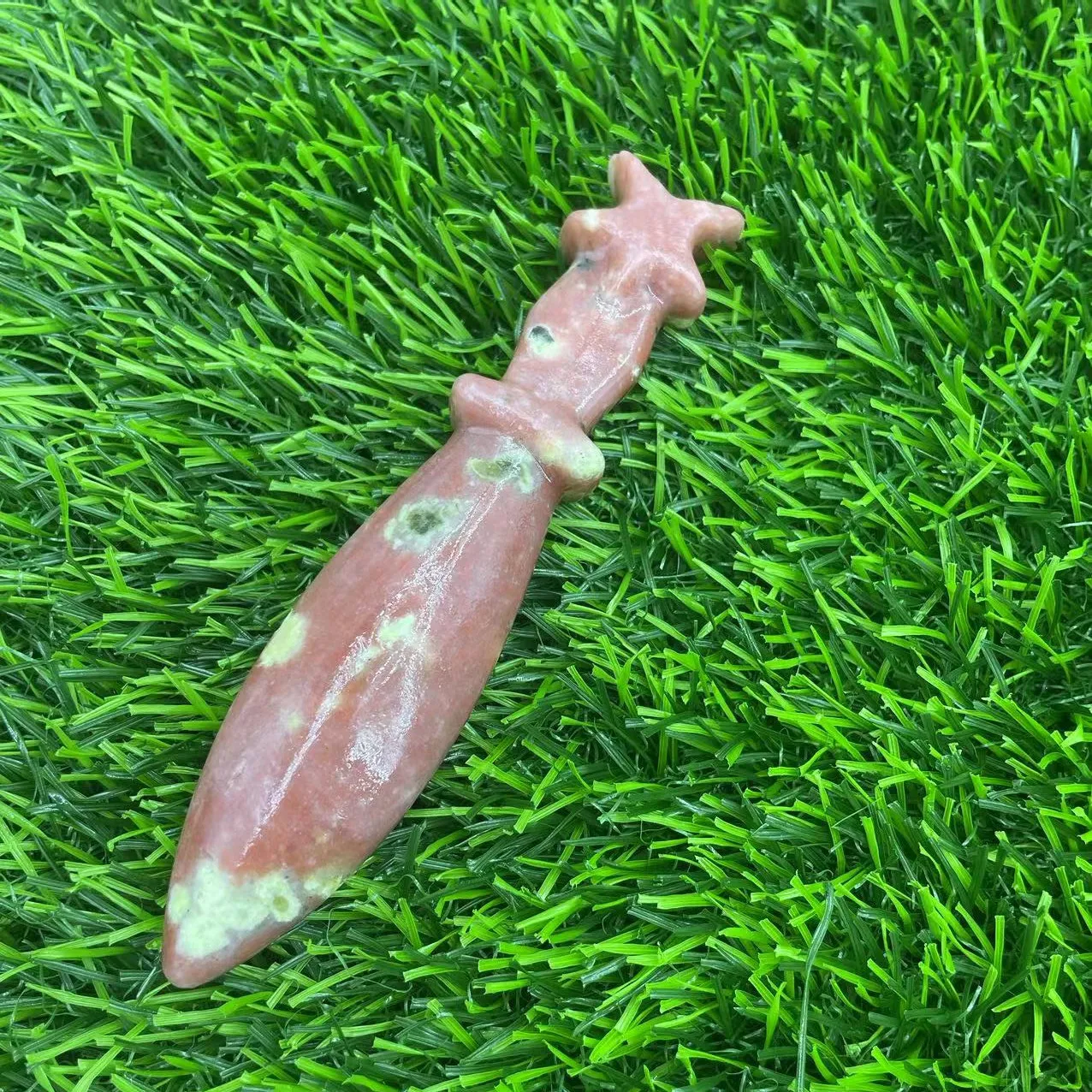 12cm Natural Semi-precious Stone Simulation Dagger Perfect for collectors and display. Offers an authentic and durable a — photo 11