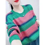 Wide Stripe Green Pink