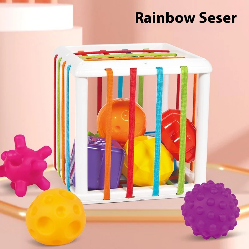 Rainbow Cecil Shape Color Cognitive Baby Early Education Toys. Promote early learning of colors, shapes, and cognitive s — photo 11