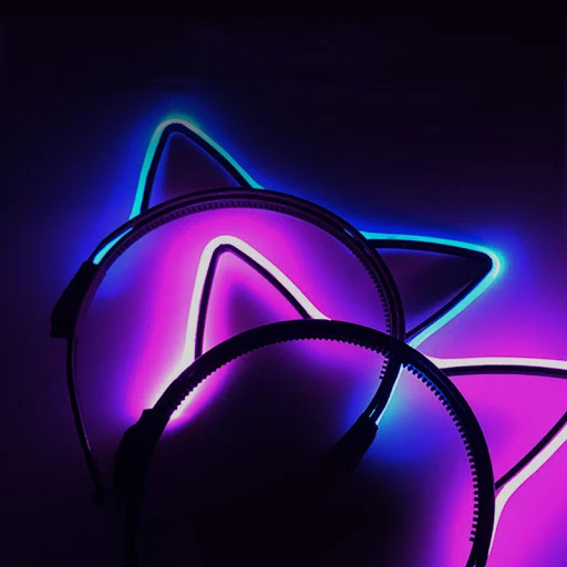 Title 4, Cool Light Hair Hoop Halloween LED Cat Ears – L...