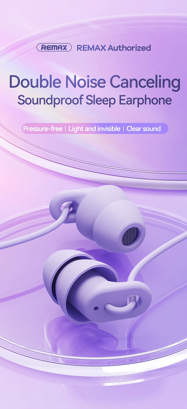 Title 2, Remax Soft Sleep Earphones Wired Noise Cancelli...