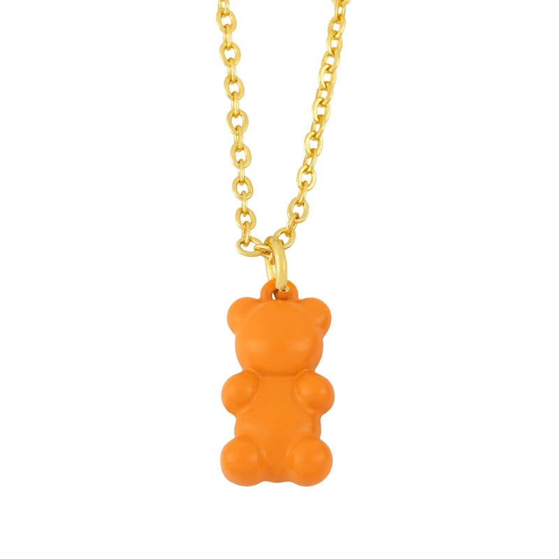 Title 11, Colar feminino com pingente de urso fofo com ól...