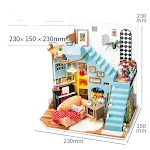 Kit DIY Hut para casa de bonecas artesanal. Construa sua casinha, feita à mão, fácil de montar, ideal para criatividade e decoração. — foto 3