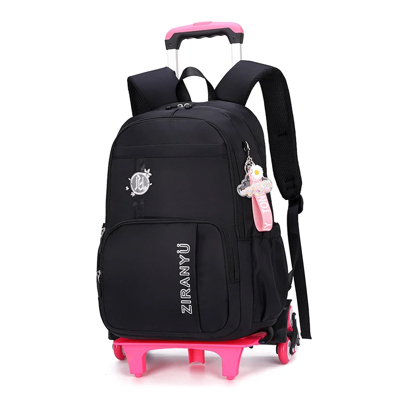 Mochilas escolares infantis removíveis com rodinhas, mochila de carrinho para bebês, mala de viagem para crianças, ideal para escola. — foto 7