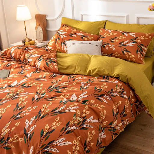 Title 2, Four-Piece Cotton Bedding Set for Summer, Cotto...