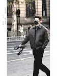 Men's Spring and Autumn Motorcycle Leather Coat New biker clothing, stylish outerwear for comfort and protection, ideal — photo 12