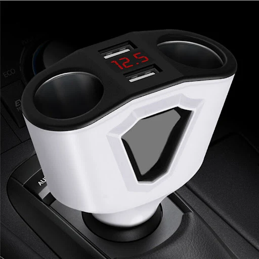Title 10, Dual USB car charger for phones and tablets, fa...