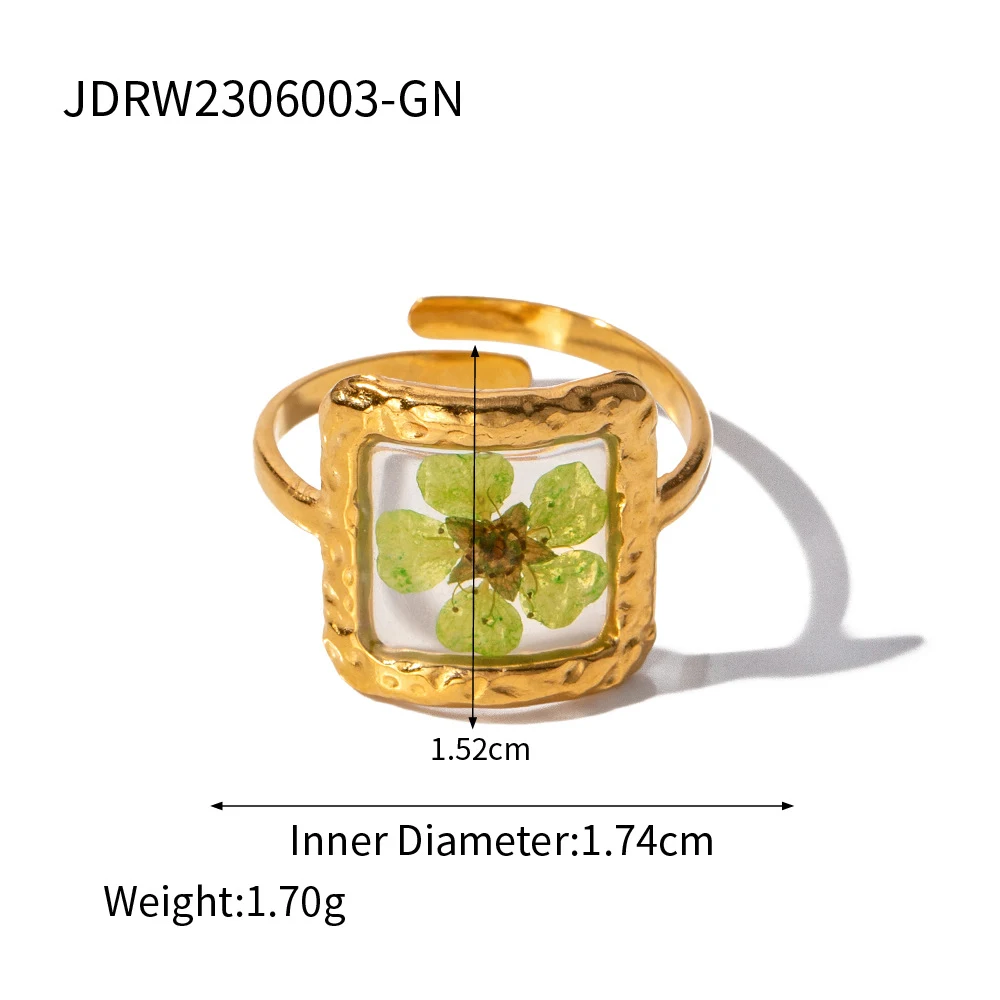 Anel de aço inoxidável Eternal Flower Series Premium. Durabilidade e elegância para o uso diário. Sinta a qualidade e o estilo. — foto 1