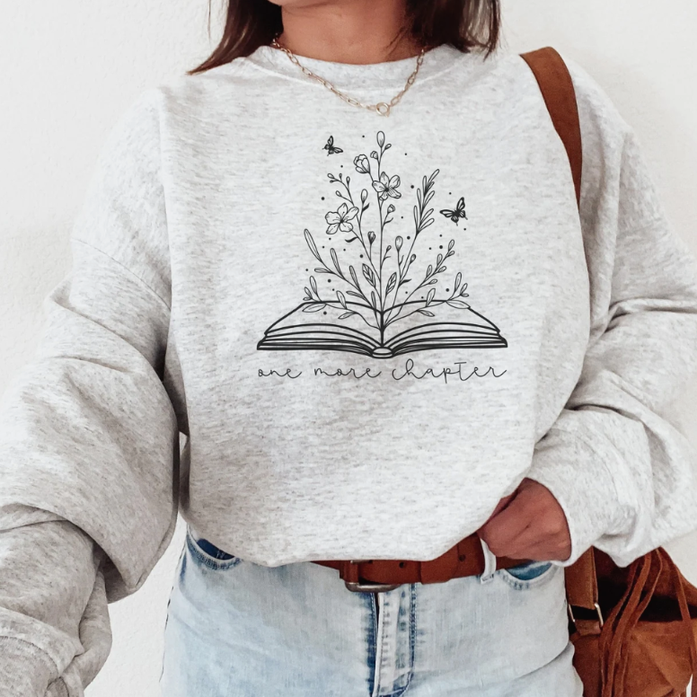 Pulôver Casual com Estampa de Plantas e Gola Redonda, Conforto e Estilo para o Dia a Dia, Perfeito para um Look Descontraído e Fresco. — foto 3