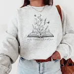 Pulôver Casual com Estampa de Plantas e Gola Redonda, Conforto e Estilo para o Dia a Dia, Perfeito para um Look Descontraído e Fresco. — foto 3