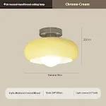 28cm Chrome Cream Glass