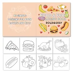 Livro de colorir infantil com 40 desenhos de grafite de comida e frutas, estimulando a criatividade e diversão! — foto 5