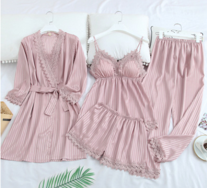Ijs zijden pyjama jarretelshort pak — foto 3