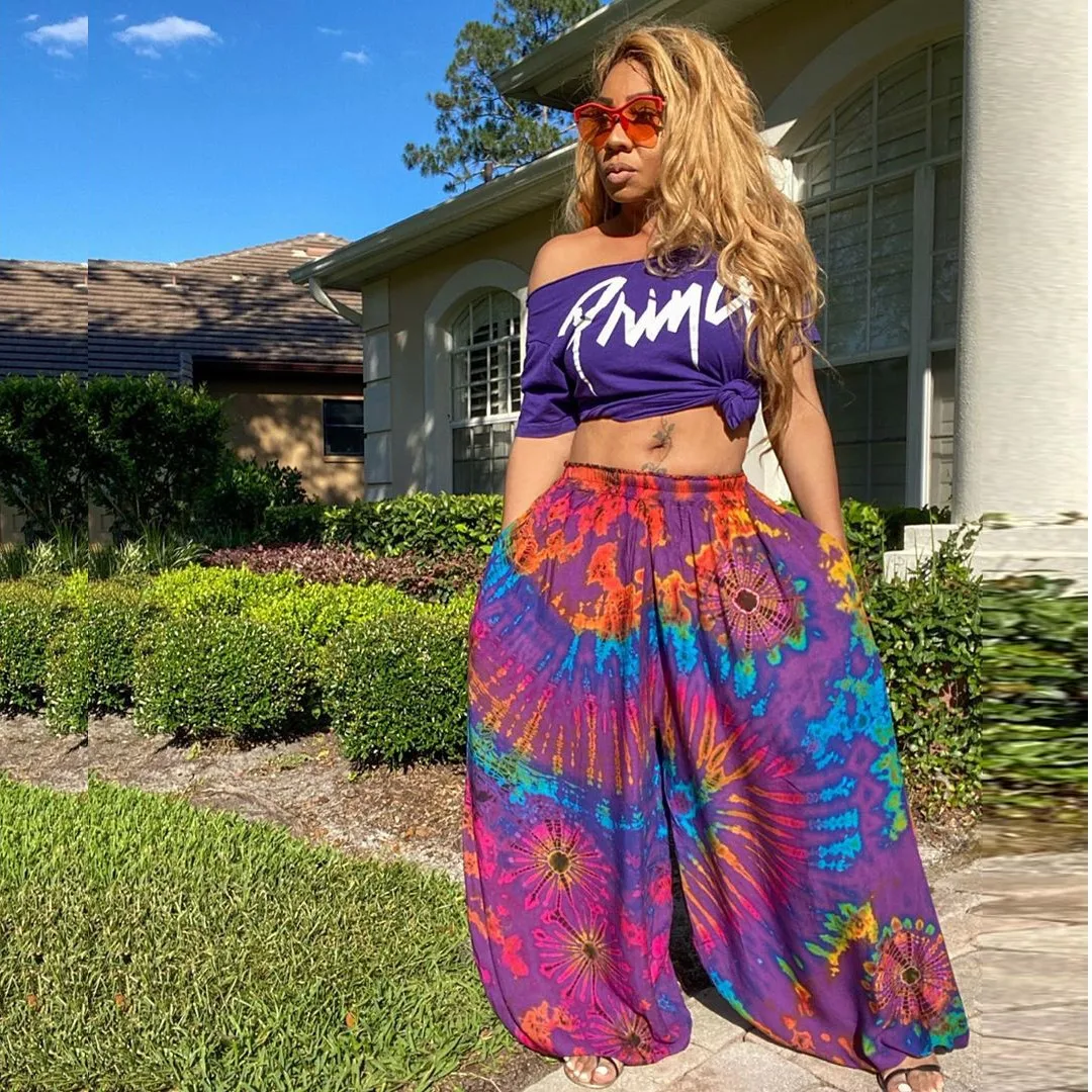 Dames Casual Losse Street Pants Met Print Comfortabele Broeken voor Elke Dag Trendy & Casual Stijl Ideaal voor een Relaxte Look en Bewegingsvrijheid — foto 2