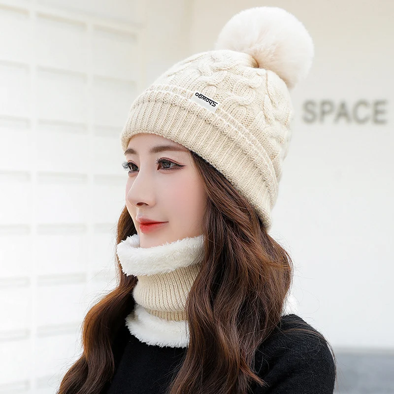 Title 2, Womens Knitted Beanie With Twist Strands