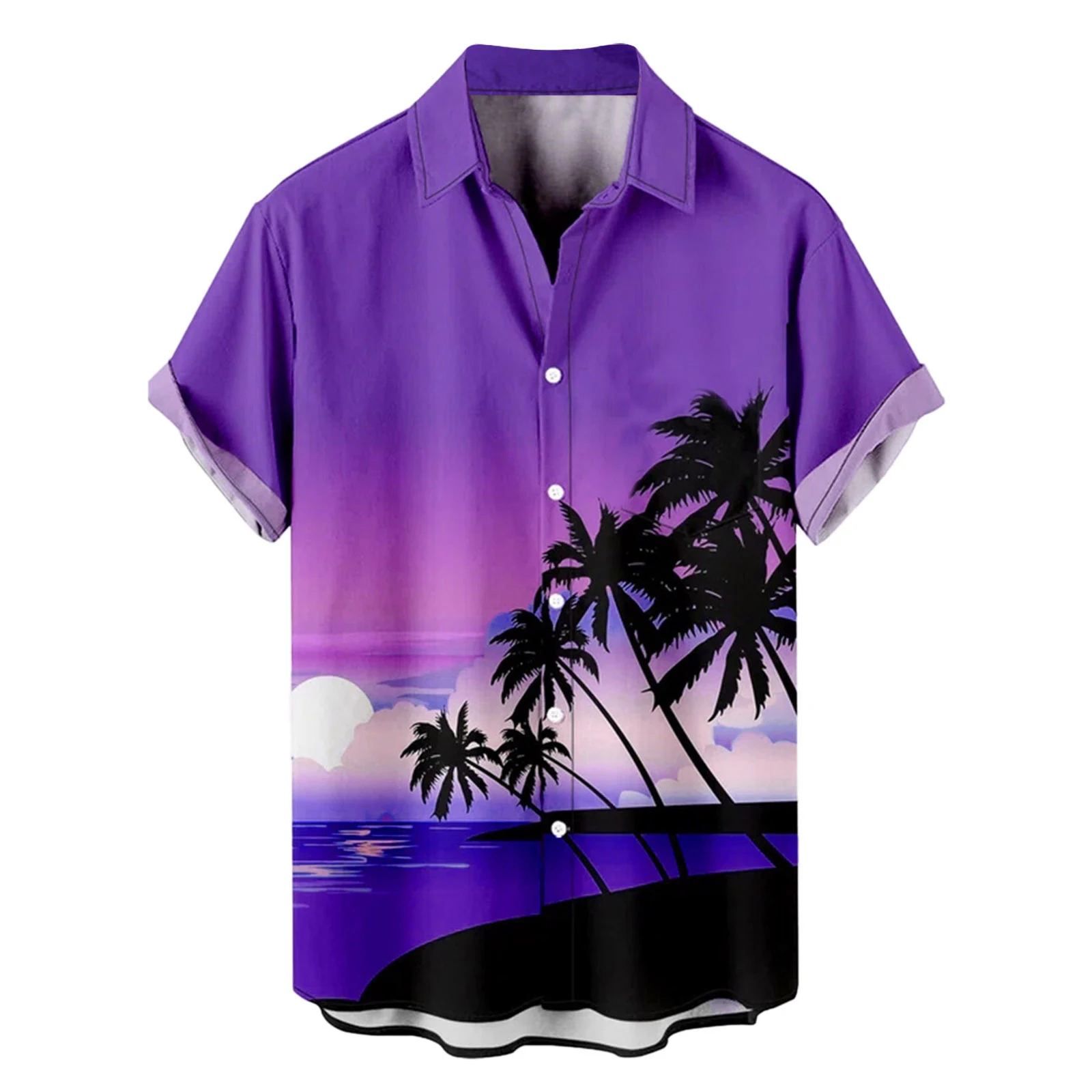 Camisa Casual Masculina Floral Estilo Havaiano Manga Curta 3D – Conforto, Frescor e Estilo Tropical para o Seu Verão — foto 29