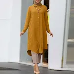 Women's Lapel Casual Button Long Sleeve Shirt — photo 5