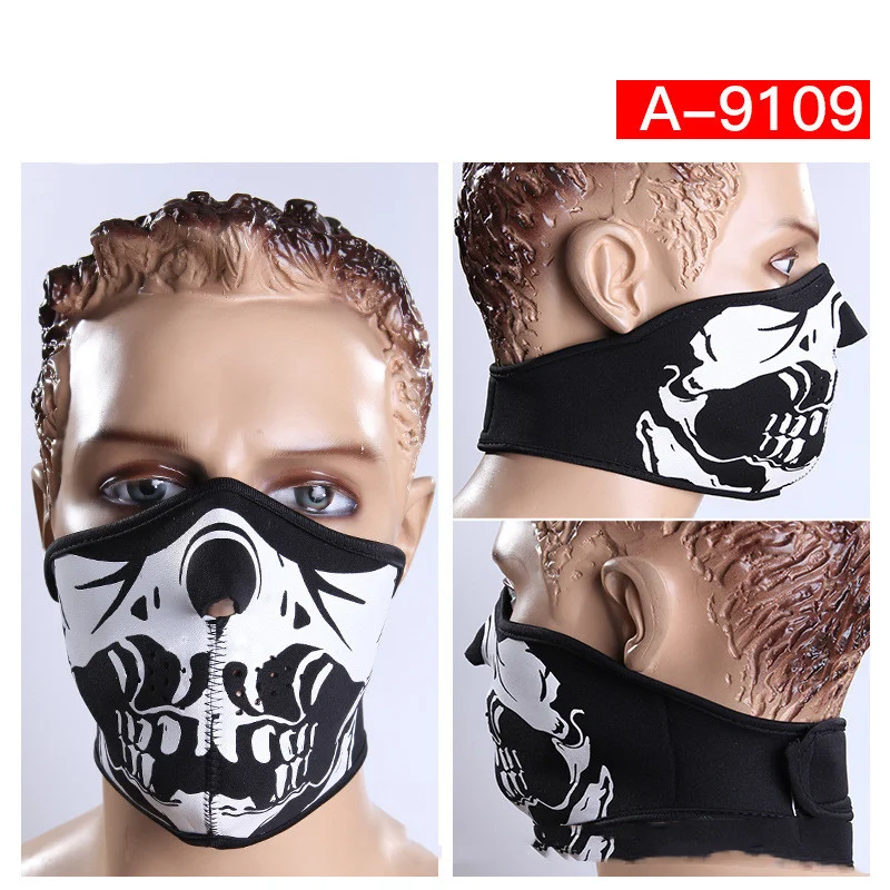 Máscara de ciclismo esqueleto Halloween alpinismo esqui. Assuste e proteja! Ideal para ciclismo, montanhismo, esqui e atividades ao ar livre no Halloween. — foto 13