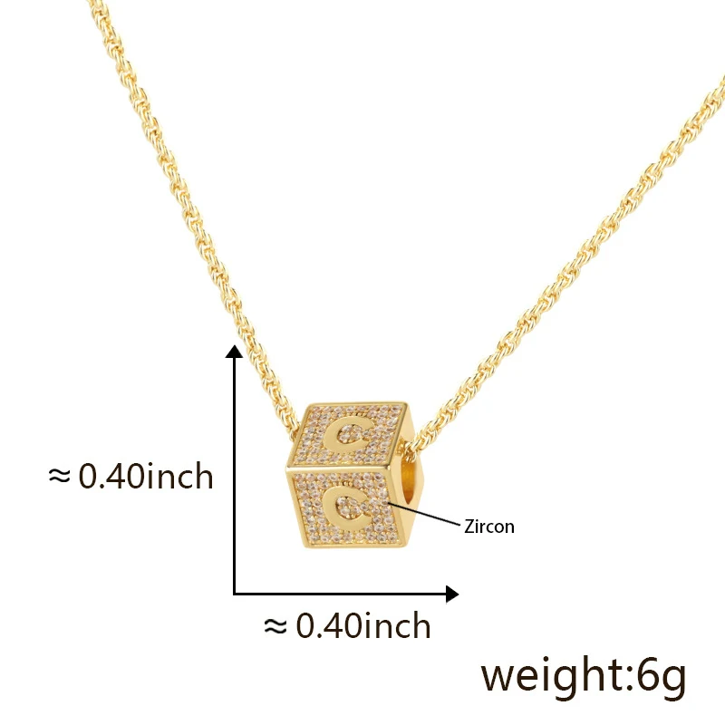 Colar de pingente com 26 letras do alfabeto inglês, joia de moda feminina, presente personalizado, acessório elegante e versátil. — foto 22