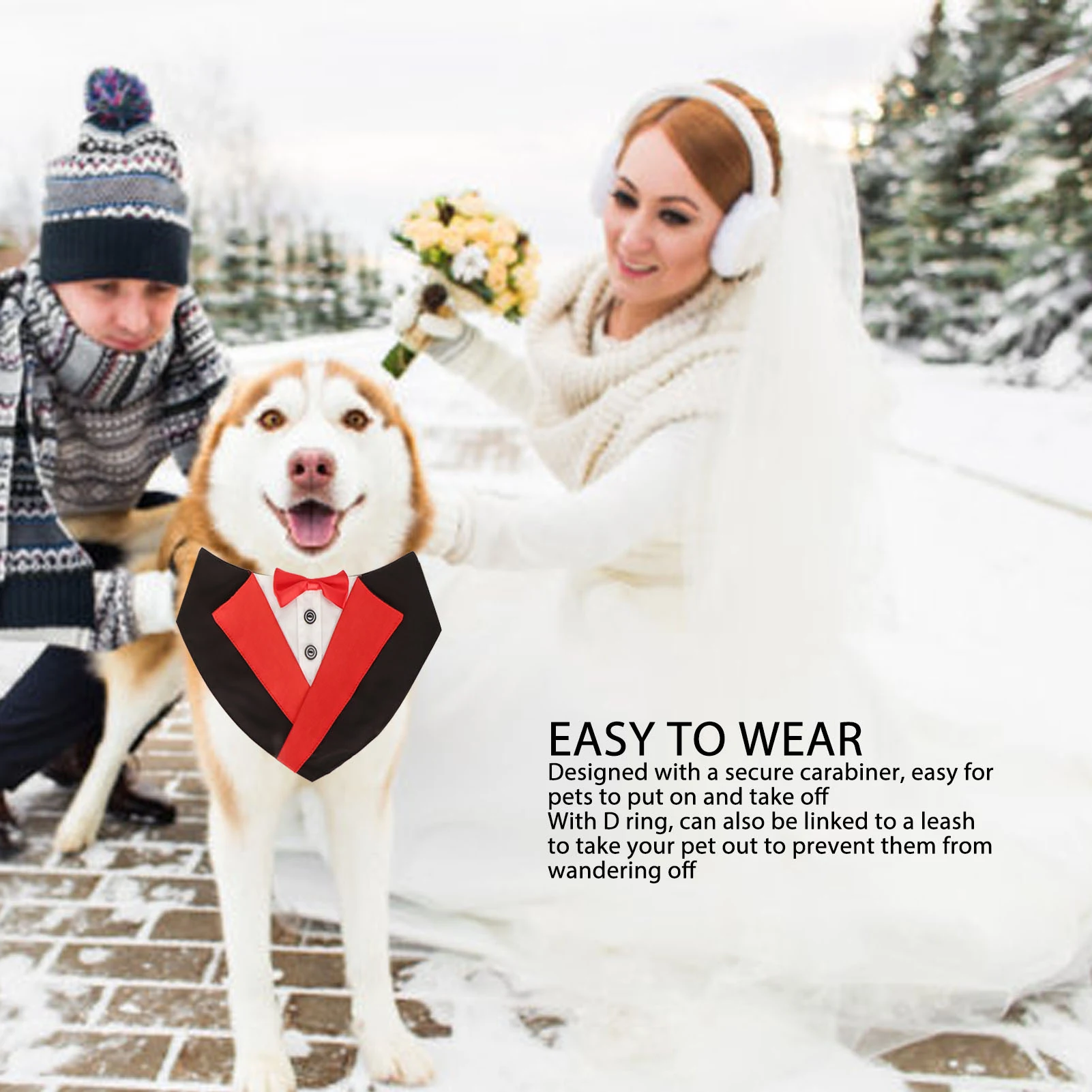 Title 4, Formal Dog Tuxedo Collar Dog Wedding Bandanas A...