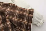Casaco acolchoado de algodão com gola alta xadrez, reversível. Conforto e estilo em uma peça só. Ideal para o inverno, uso em ambos os lados. — foto 27