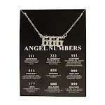 666 Black Card Silver Necklace