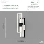 Black 50cm White Light