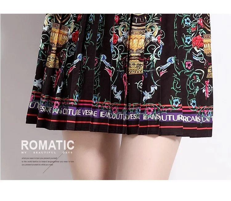 Title 8, Moda Casual Camisa Estampada Saia Temperamento ...