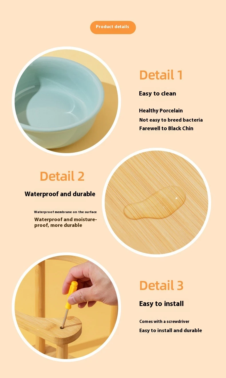 Title 3, Super Elevated Double Bowl Ceramic Pet Feeder. ...