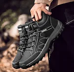 Botas de caminhada masculinas de cano alto para outdoor. Conforto, durabilidade e tração superior em trilhas e aventuras ao ar livre. — foto 6