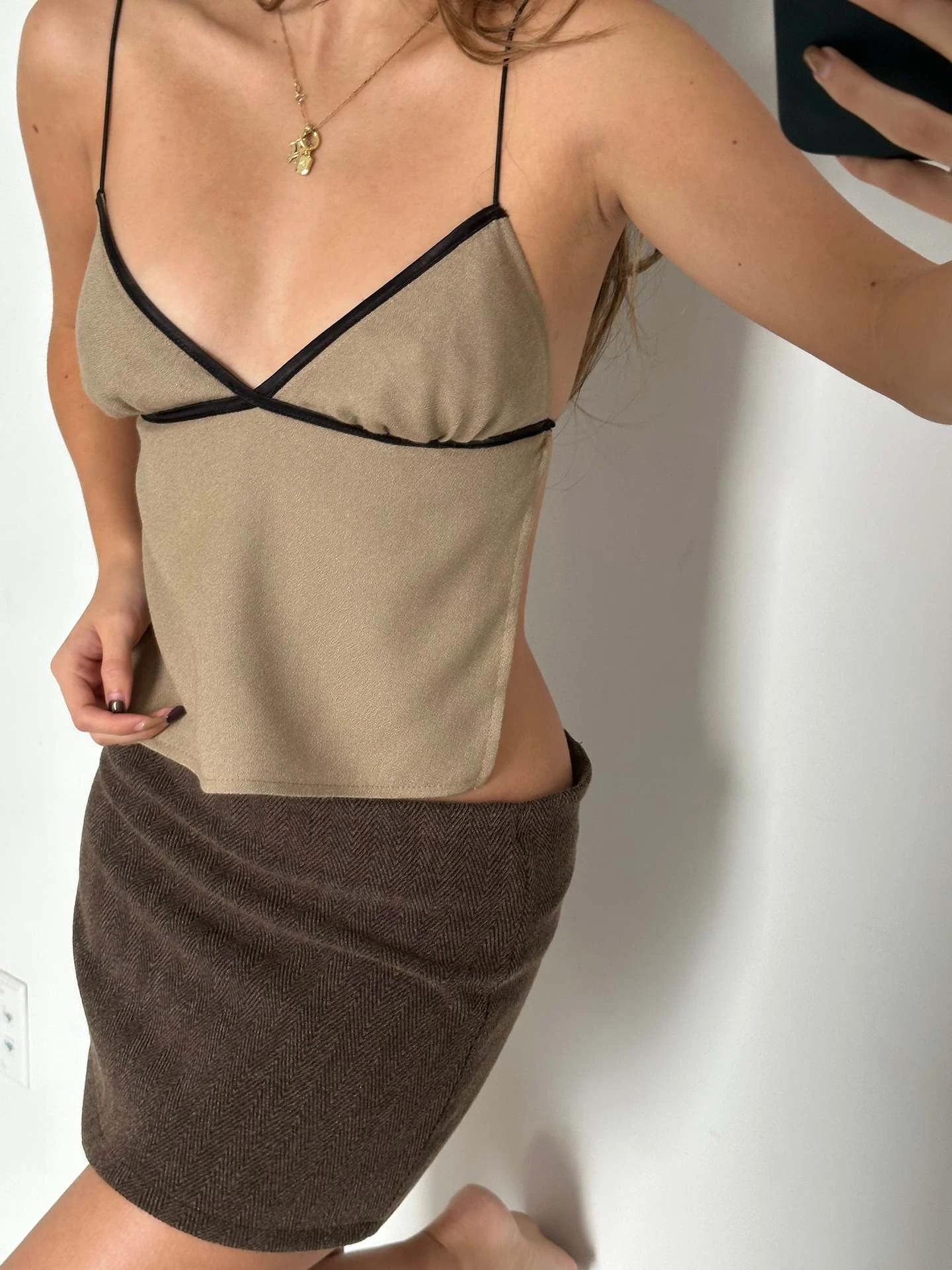 Cotton And Linen Chest-wrapped Backless Lace-up Vest — photo 10