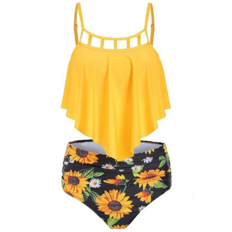Title 3, Bikini de mujer de dos piezas con estampado flo...