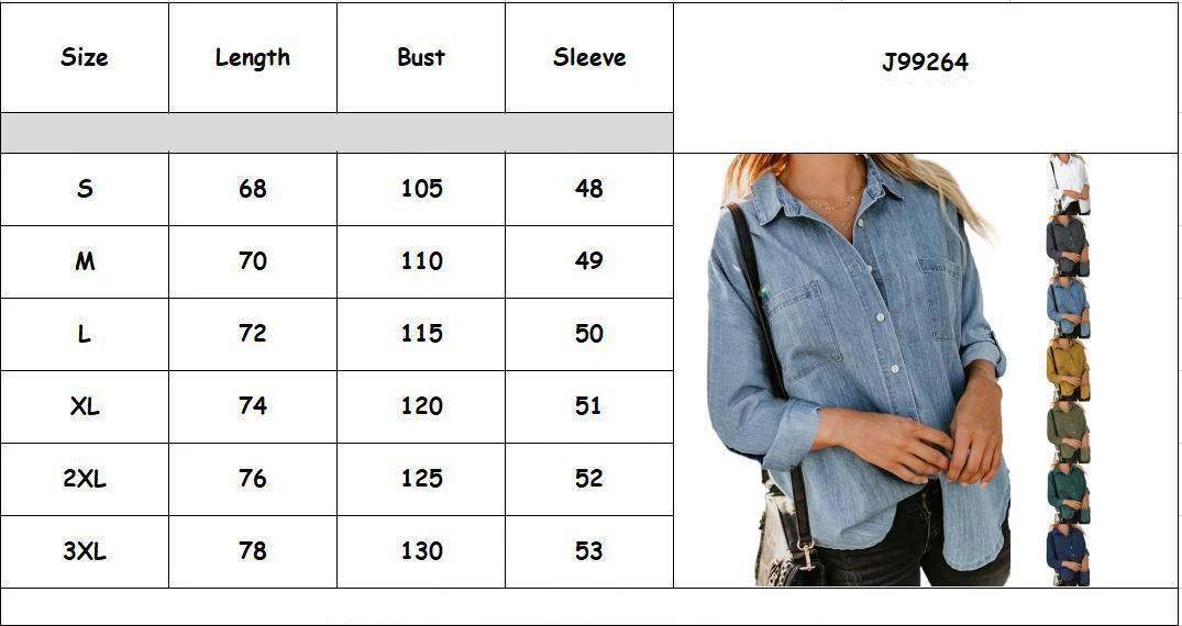 Title 1, Womens Denim Coat Loose Double Pocket Long Sle...