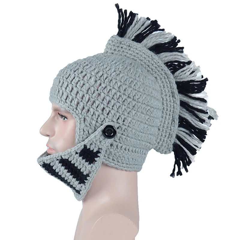Hand-woven knitted hat, offering warmth and comfort for winter. Experience the style and coziness of this handmade hat, — photo 2