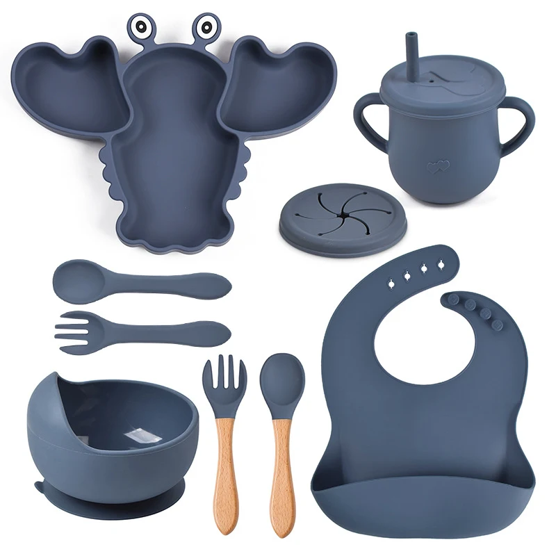 Baby and Infant Silicone Plate with Three Grids, Lobster Design. Perfect for Baby Food, making mealtimes easier and more — photo 5