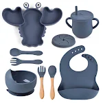 Baby and Infant Silicone Plate with Three Grids, Lobster Design. Perfect for Baby Food, making mealtimes easier and more — photo 5