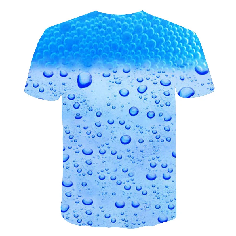 Camiseta Beer Cola Bubble Print, divertida e estilosa, com estampa de bolhas e mistura de cerveja e cola, ideal para um visual descontraído e moderno. — foto 12