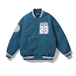 Women's Couple's Rhombus Baseball Padded Jacket. Stay warm and stylish with this comfortable jacket, perfect for couples — photo 1