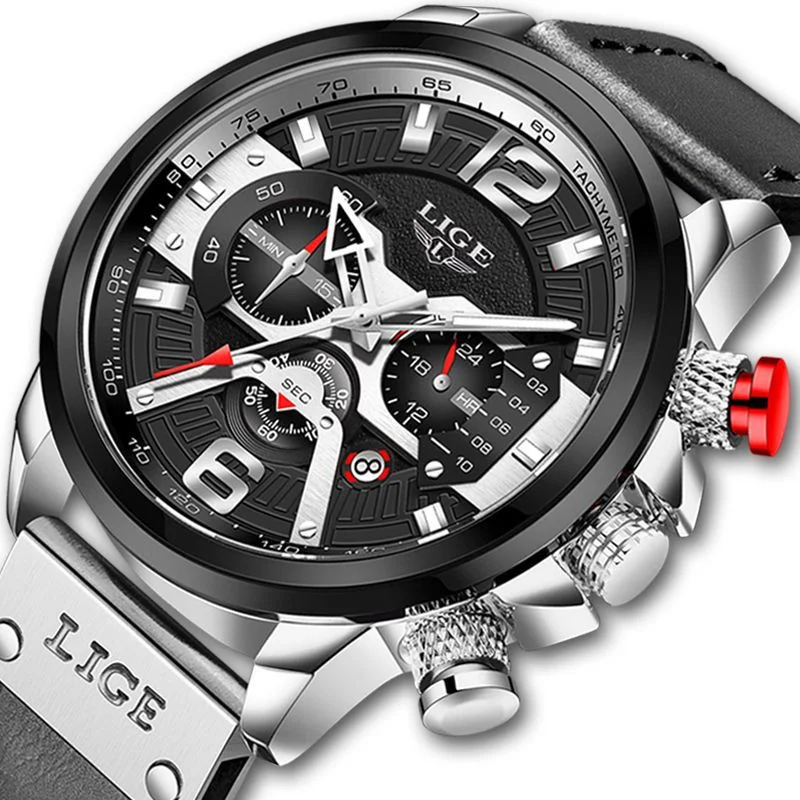 Relógio esportivo multifuncional de quartzo masculino À prova d'água. Design elegante e recursos avançados para esportes e uso diário. Perfeito para homens ativos. — foto 2