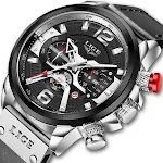 Relógio esportivo multifuncional de quartzo masculino À prova d'água. Design elegante e recursos avançados para esportes e uso diário. Perfeito para homens ativos. — foto 2