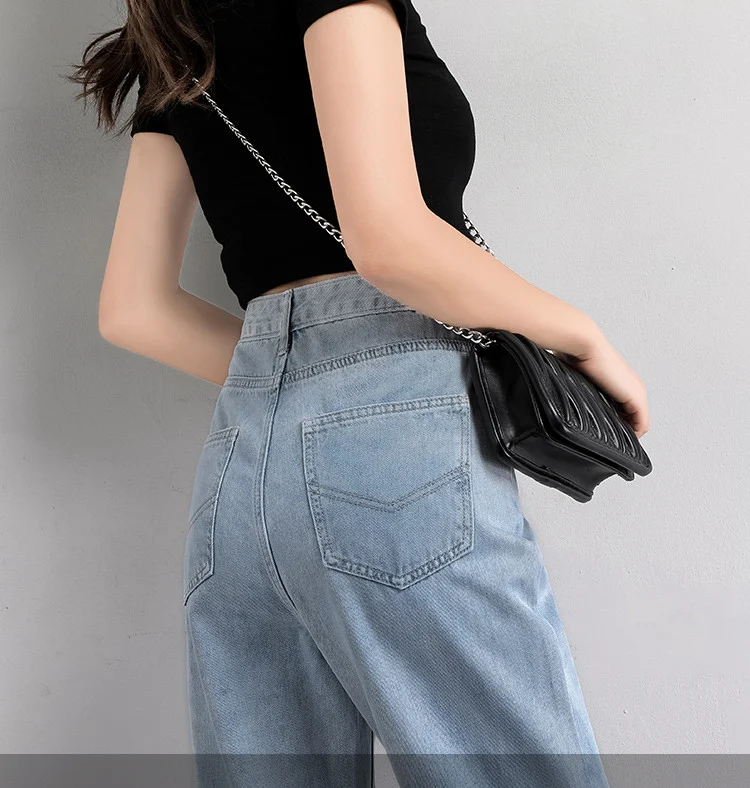 Women's Wide Leg Jeans Summer Thin Section, lightweight and breathable. Comfortable fit, stylish look, perfect for hot w — photo 3