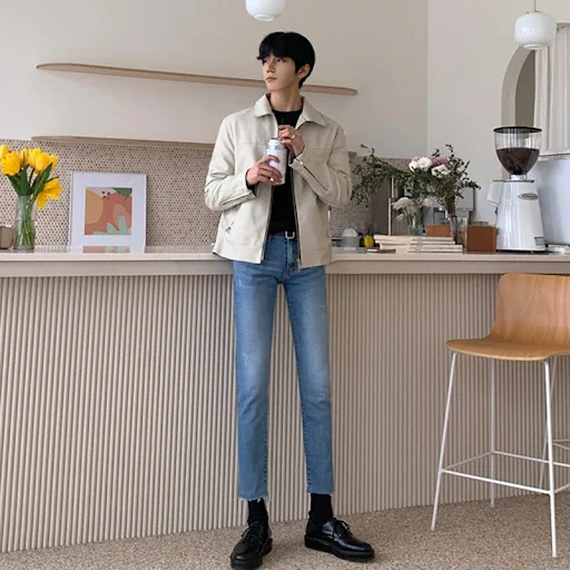 Title 5, Mens Slim Spring and Autumn Motorcycle Jacket,...