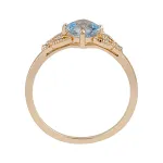 Sky blue topa ring